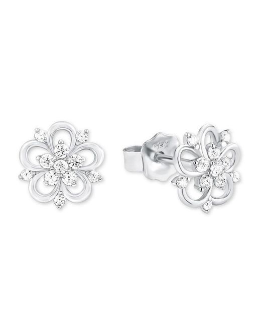 Amor White Paar Ohrstecker Blume