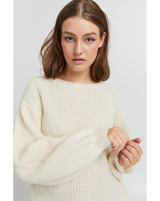 Pulz White Pullover Iris