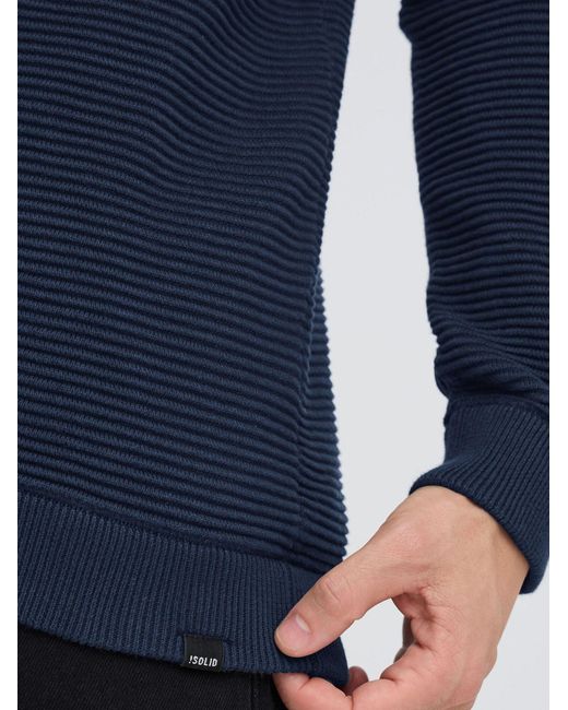 Solid Strickjacke in Blue für Herren