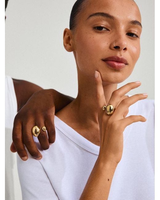 Pilgrim Ring Alvin in Metallic für Herren