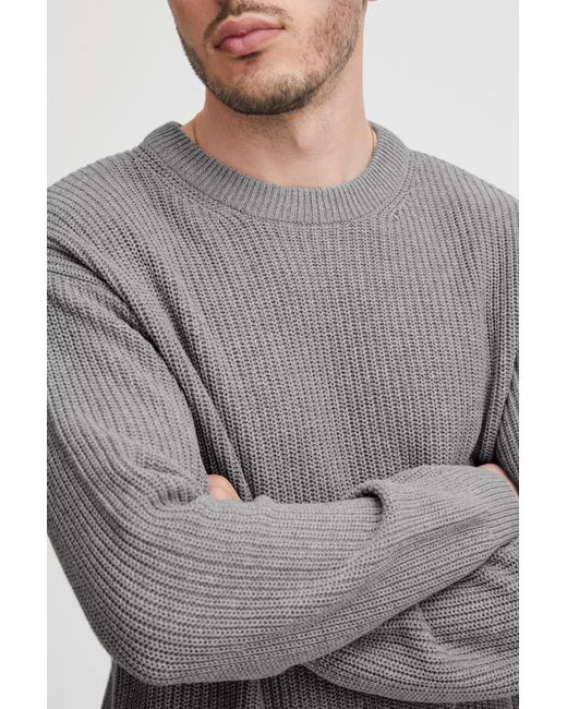 Solid Pullover in Gray für Herren