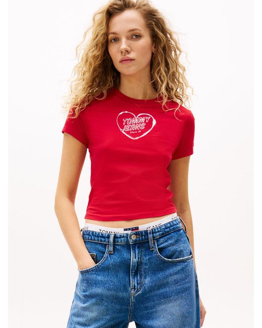 Tommy Hilfiger Red T-Shirt Heart