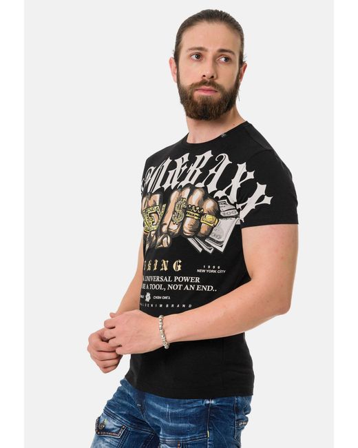 Cipo & Baxx T-shirt in Black für Herren