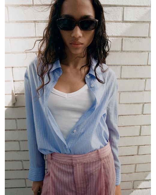 Mango Blue Bluse Belize