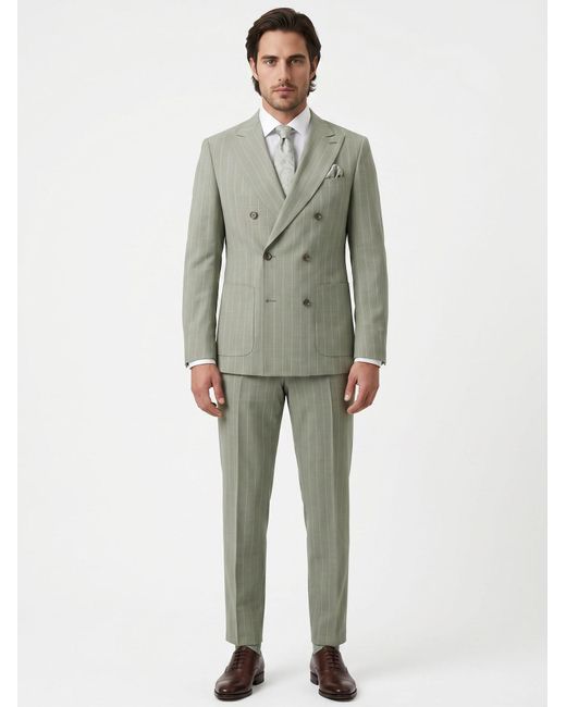 REAL GUYS Set Krawatte Mit Einstecktuch in White für Herren