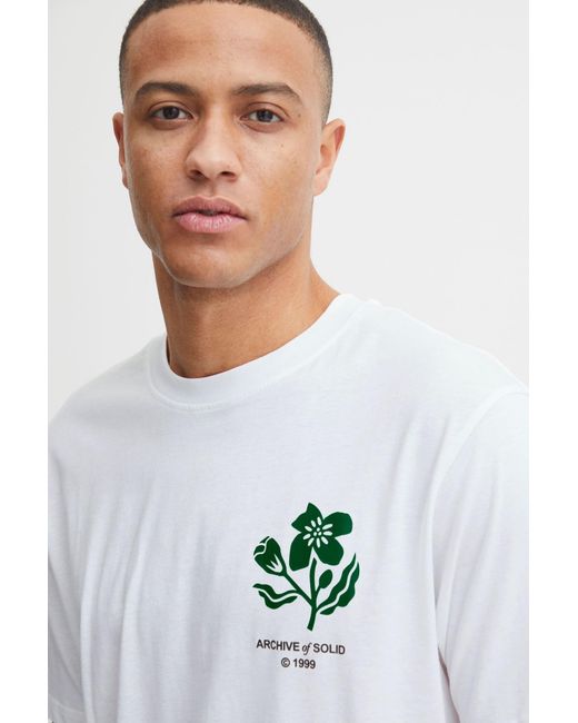 Solid T-shirt 'sdfulton' in White für Herren