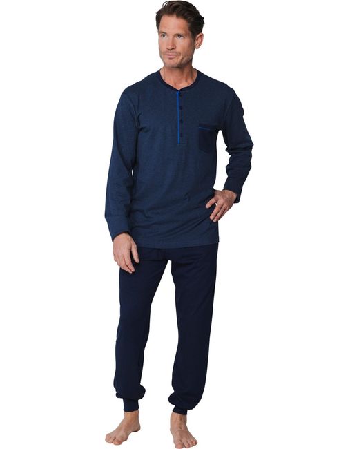 Pastunette Pyjama Lang in Blue für Herren
