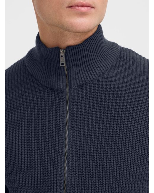Solid Strickjacke in Blue für Herren