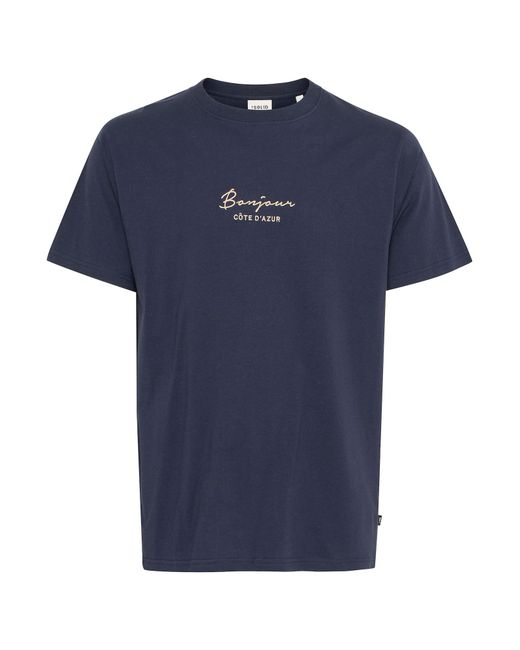Solid Rundhalsshirt Sdpedro in Blue für Herren