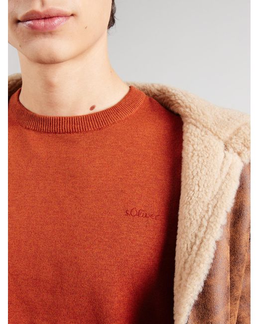 S.oliver Pullover in Orange für Herren