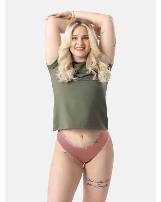 LEAFLETIC Pink Panty Mid Rise Hipsters/Brief