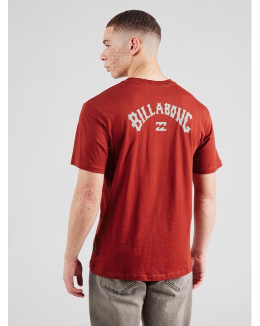 Billabong T-Shirt Arch Wave in Red für Herren