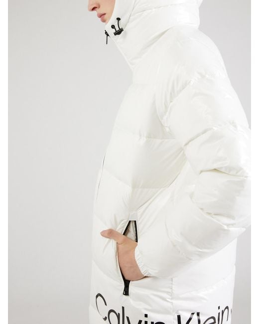 Calvin Klein Mantel in Weiß | Lyst DE
