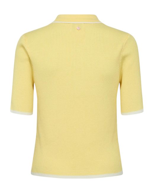 Numph Yellow Strickpullover Mit Halbarm Nualora Pullover