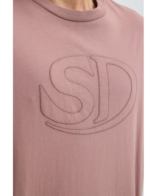 Solid Rundhalsshirt Sduncaster in Pink für Herren