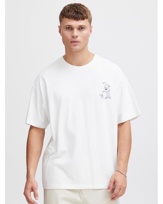 Solid T-Shirt Imre in White für Herren