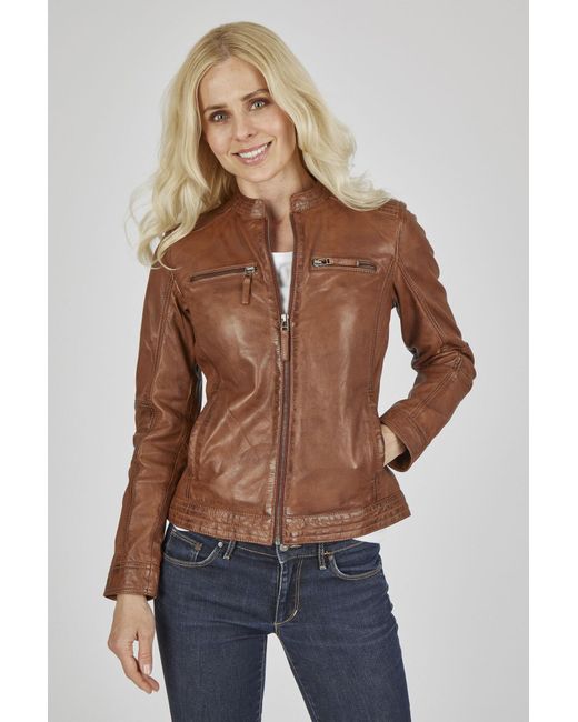 7eleven Brown Lederjacke Sesanny