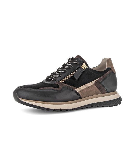 Gabor Black TURIN Keilsneaker, Freizeitschuh, Halbschuh, Schnürer in Komforweite H (sehr weit)