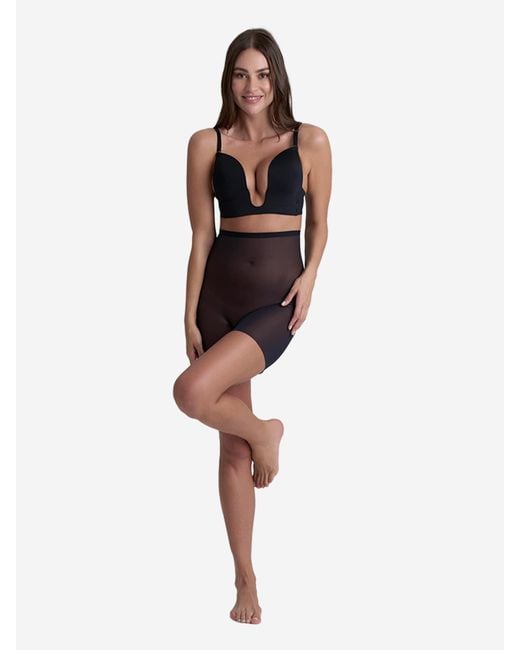 Bye Bra Gray Shapinghose Forming Tulle High Waist Short