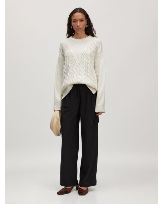 EDITED White Pullover Aus Wolle Danica