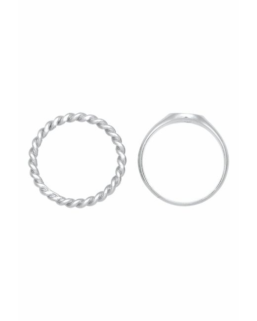 Elli Jewelry Metallic Ring Set