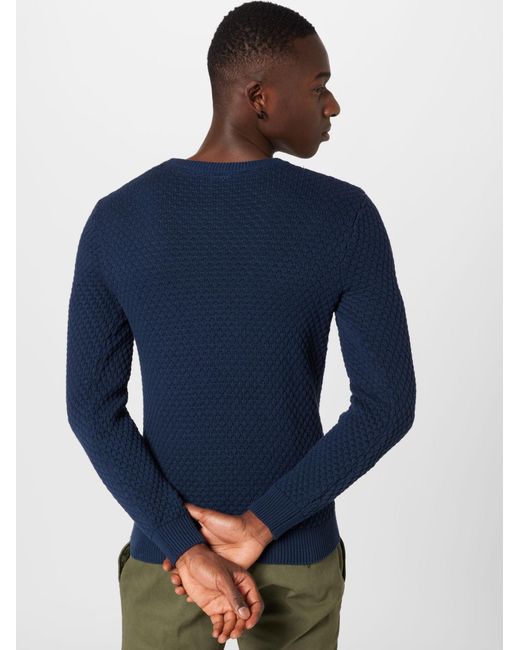 Solid Pullover Clive in Blue für Herren