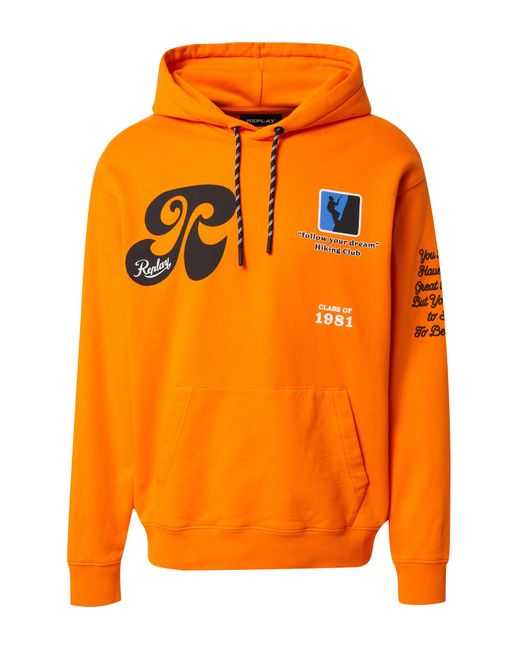 Replay Sweatshirt (1-tlg) in Orange für Herren