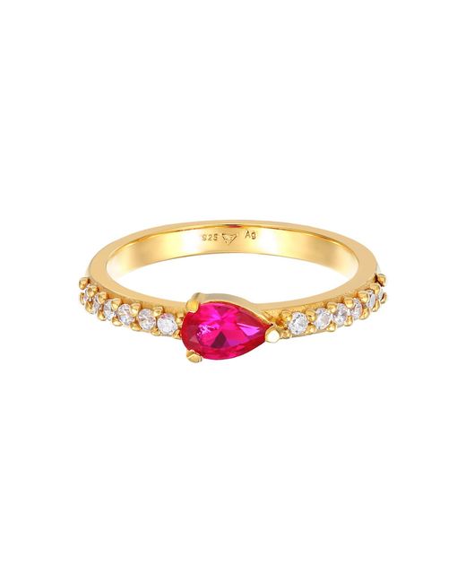 Elli Jewelry Pink Ring