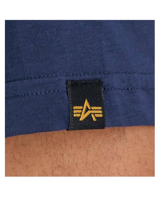Alpha Industries Shirt Basic Rubber in Blue für Herren