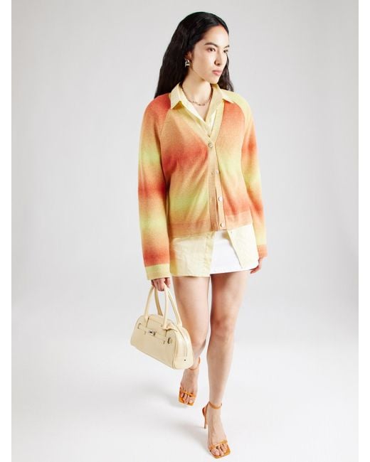 Monki Orange Strickjacke