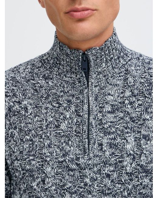 Solid Pullover Sdrichart in Blue für Herren