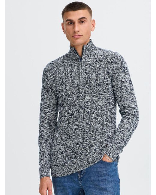 Solid Pullover Sdrichart in Blue für Herren
