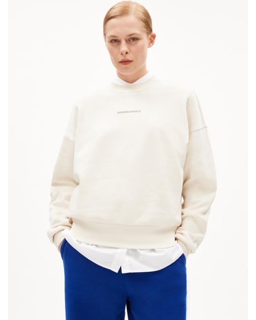 ARMEDANGELS White Pullover Alizaa Nestling (Gots) (Ocs)