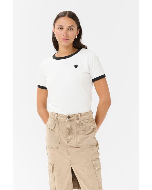 Kaffe White T-Shirt 'Kalilian'
