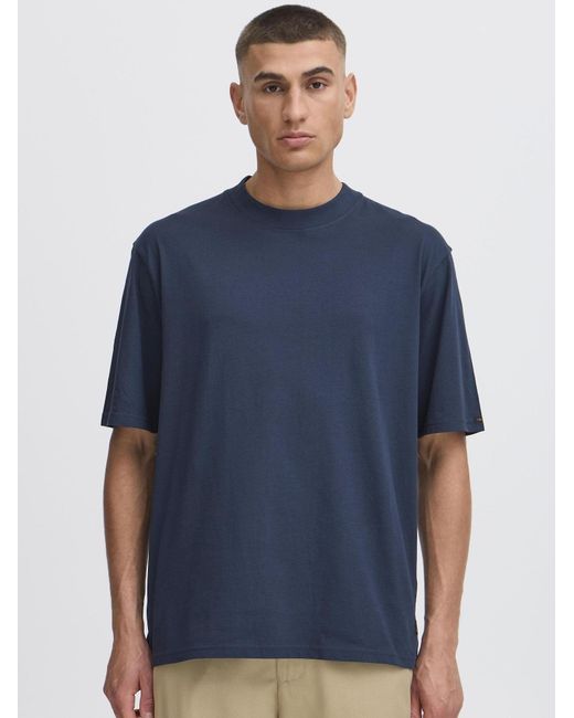Solid Rundhalsshirt Sdjulian in Blue für Herren
