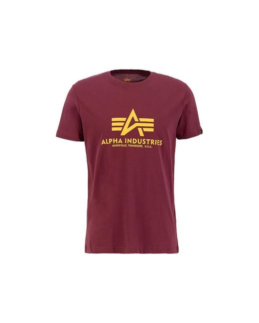 Alpha Industries Shirt Basic Logo in Red für Herren