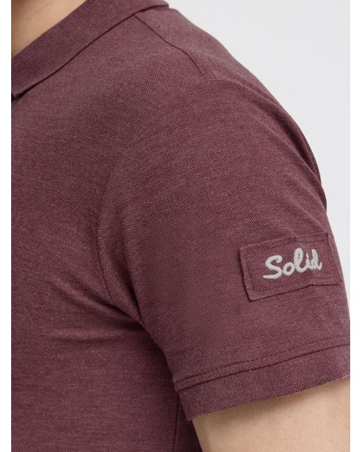 Solid Shirt in Purple für Herren