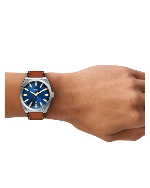 Fossil Uhr Everett in Blue für Herren