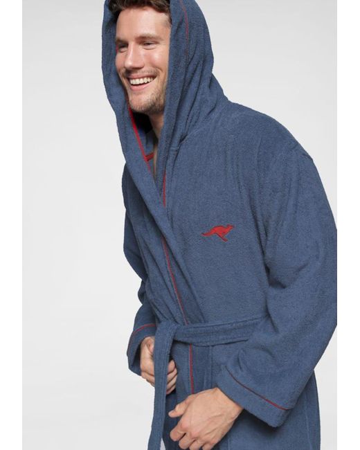 Kangaroos Blue Bademantel