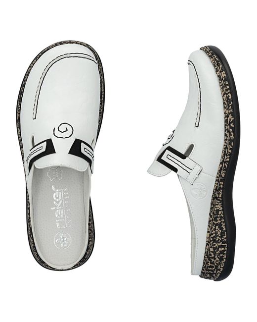 Rieker White Clogs Basic
