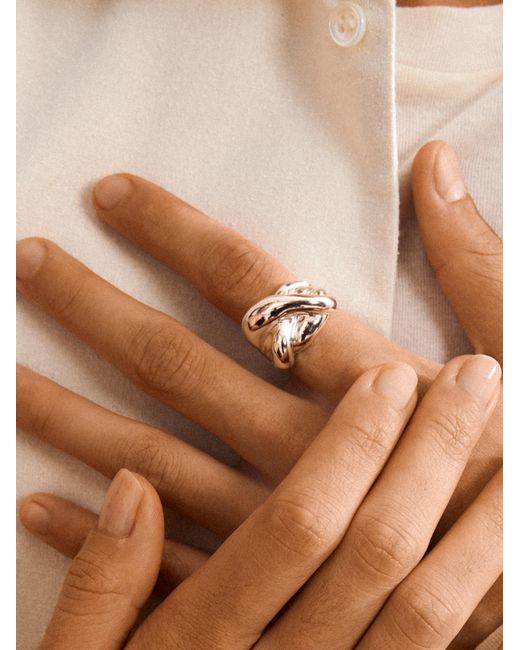 Pilgrim Ring Unfold in White für Herren