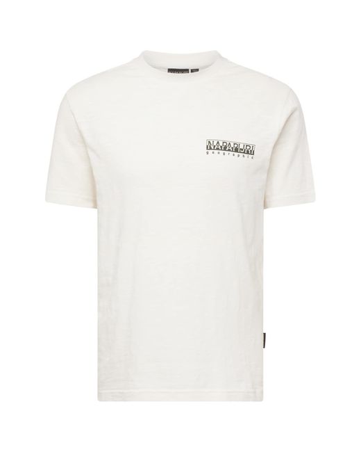 Napapijri T-shirt 'martre' in White für Herren