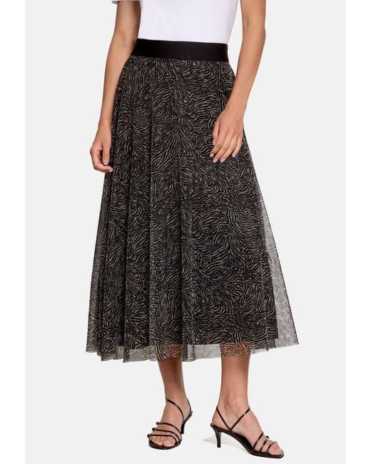 Zero Black Midirock Mit Muster