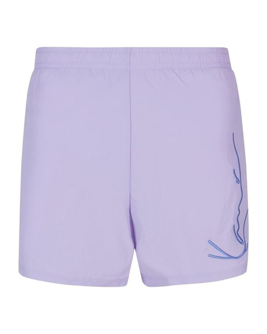 Karlkani Badeshorts in Purple für Herren