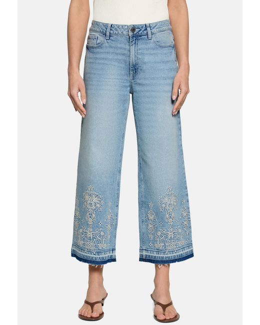 Zero Blue Basic-Jeans Mit Weitem Bein