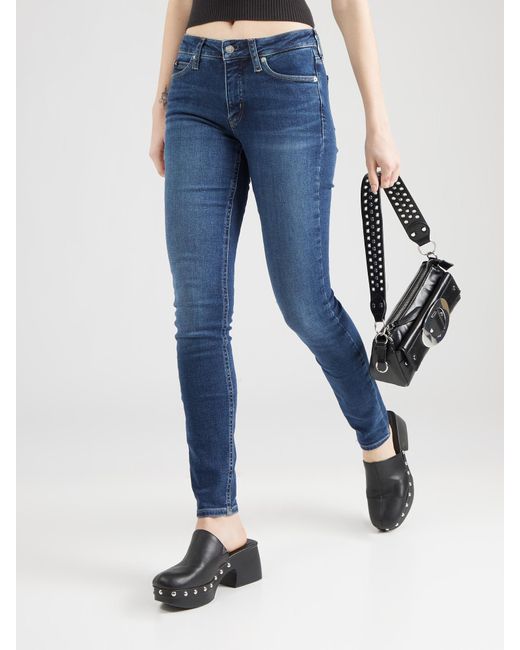 Calvin Klein Blue Jeans 'mid rise skinny'