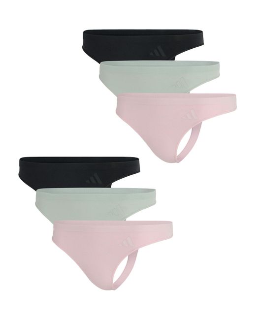 Adidas Black Tanga Sport Active Seamless Thong