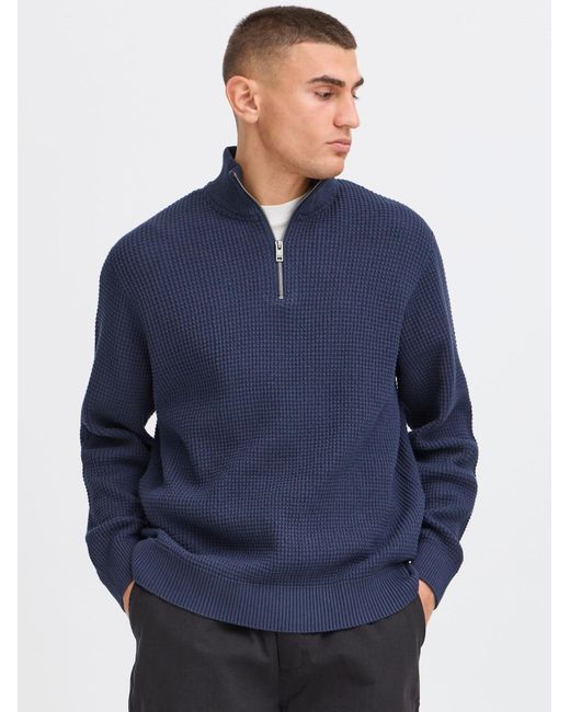 Solid Troyer Sdriver Halfzip in Blue für Herren