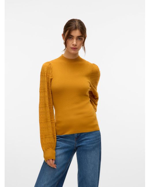 Vero Moda Yellow Pullover Vmnewlimone