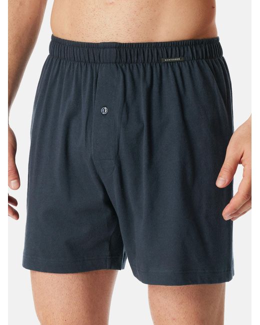 Schiesser Boxershorts Basic in Blue für Herren